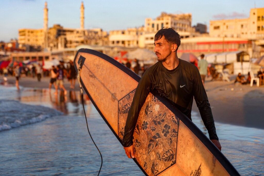 Gaza surfers seek solace from war in the sea
